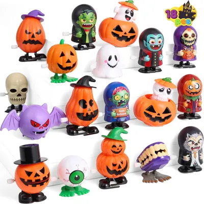 Productafbeelding van Speelgoed - Set van 18 - Halloween wikkelspeelgoed - 18 verschillende designs - Uurwerk - Beweegbaar - Geschenkzakjes