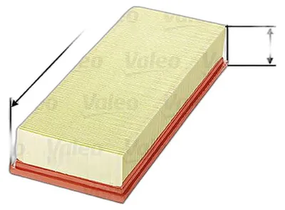 Produktbild von Luftfilter-Einsatz 334 mm - 134 mm VALEO für u.a. AUDI COUPE