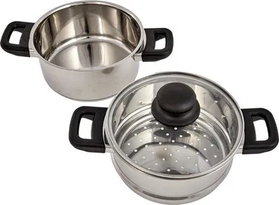 Produktbild von Famanu Dampfgarer 18 cm - Edelstahl mit Aluminium-Sandwichboden