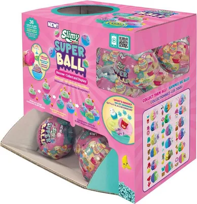 Produktbild von Slimy Super Ball Collectible mit 2 geheimnisvollen Slimy-Sorten und 2 Überraschungs-Collectibles