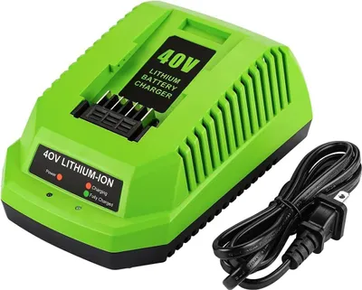 Produktbild von Ersatz-Ladegerät, Akku-Ladegerät, Greenworks 40 V Lithium-Akku 29482 29462 29472 2938302 BAF702 L-300 BAF704 BAF705 G-MAX Elektrowerkzeuge