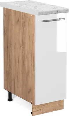 Immagine prodotto di Armadio cucina dispensa alto Vicco Fame-Line Bianco lucido 30 cm , PL Marmo, Model 46917