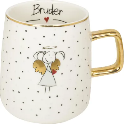 Produktbild von Tasse mit Schutzengel-Motiv für den Bruder – Geeignet für Kaffee, Tee und Heißgetränke