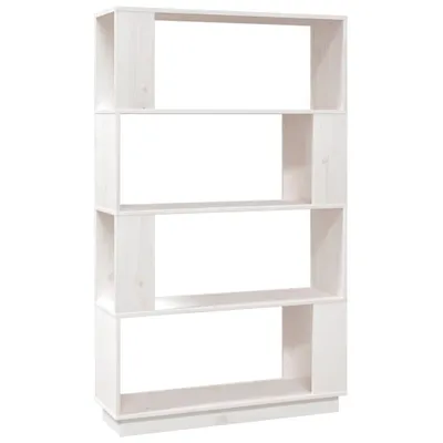 Obrázok produktu pre vidaXL Regál na knihy / Room Divider White 80x25x132 cm Masívne borovicové drevo