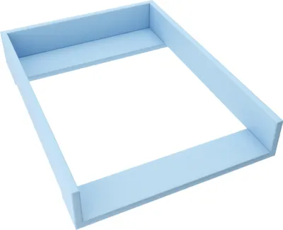 Produktbild von regalik Wickelaufsatz für Kullen von IKEA, Wickeltischaufsatz für 40 cm Kommoden, Abnehmbar Wickelkommode aufsatz, Gerade Frontplatten, Blau, 72cm x 54cm