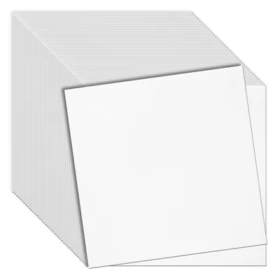 Produktbild von 3D Deckenpaneele Weiß 48 Stück / 12 m² | Paneele aus Polystyrol | 50 × 50 cm | Glatte Dekorplatten ohne Muster | Verdico