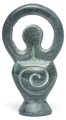 Produktbild von Göttinnenfigur aus grauem Speckstein – 12 cm