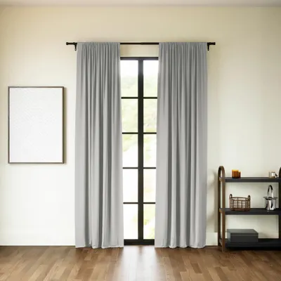 Image de TWILIGHT Rideaux occultants, lot de 2, gris, 132 x 160 cm