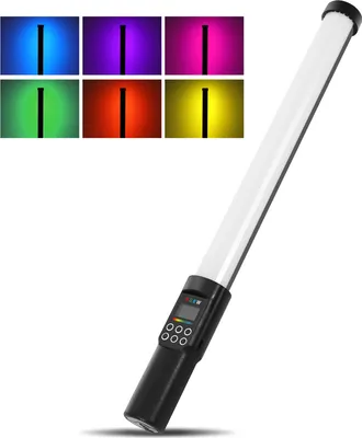 Produktbild von PULUZ PU4134 Handheld-RGB-Lichtschlauch LED-Videolichtstab 3000K-6500K Dimmbar 18 Lichteffekte Eingebauter Akku fuer Vlog-Live-Streaming-Produktportraetfotografie