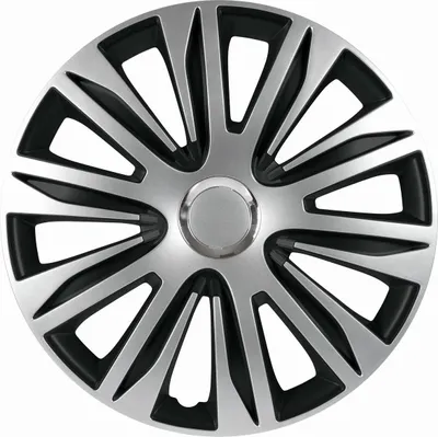 Zdjęcie produktu dla Pokrywy 16" Nardo srebrno-czarne, zestaw 4 sztuk
