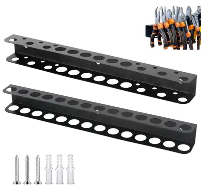 Productafbeelding van 2-delige gereedschapswandhouder 40 cm voor gereedschap, tanghouder, schroevendraaierhouder