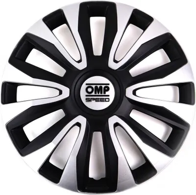Produktbild von 14" Zoll Radkappen Schwarz Silber Radzierblenden Radblenden OMPS07011412 OMP