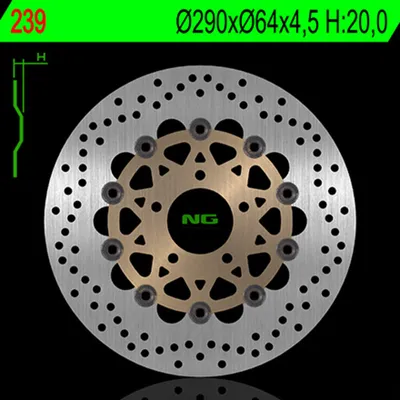 Image de NG BRAKES Bremsscheibe schwimmend rund