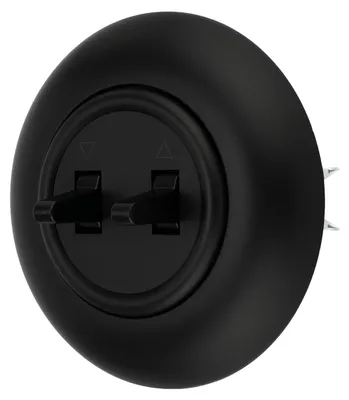Image de Interrupteur encastré pour stores vénitiens Retro I VX1 noir mat
