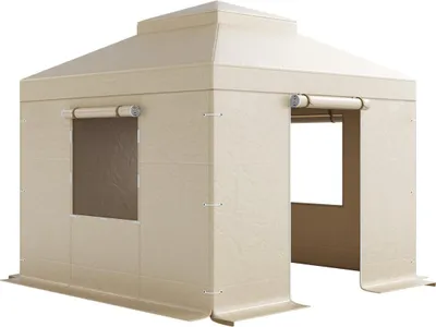 Immagine prodotto di Copertura invernale per gazebo Adatta a gazebo con tetto rigido 3,05 x 3,05 m, copertura per gazebo a doppio strato per tutte le stagioni con pareti laterali e finestre, coperture di protezione per ripostiglio in PE ad alta densità, gazebo non inclusi