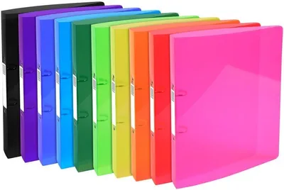 Obrázok produktu pre Krúžkový viazač Iderama A4 PP 30 mm 2 krúžky rôzne farby balenie 10 ks