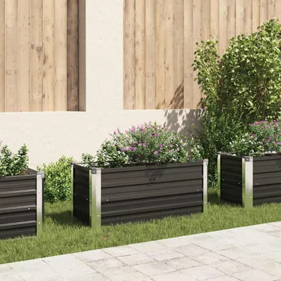 Produktbild von vidaXL Garten-Hochbeet Anthrazit 100 x 40 x 45 cm Verzinkter Stahl