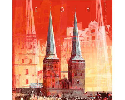 Produktbild von Glasbild Lübeck Dom GLA2066 50x50 cm