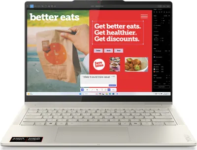 Produktbild von Lenovo Yoga 7 2-in-1 14AKP10 Copilot+ PC, AMD Ryzen AI 7, 2 GHz, 35,6 cm (14"), 2880 x 1800 Pixel, 16 GB, 1 TB