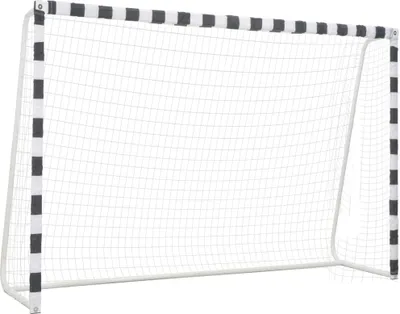 Image de But de football 300x200x90 cm Métal Noir et blanc