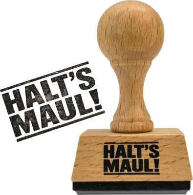 Produktbild von Halt's Maul Holzstempel