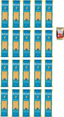 Produktbild von De Cecco Linguine n. 7 100% Italienisch Pasta Nudeln 20x 500g + Italian Gourmet Polpa 400g