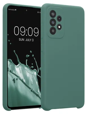 Produktbild von kwmobile Hülle kompatibel mit Samsung Galaxy A52 / A52 5G / A52s 5G - Hülle Silikon gummiert - Handyhülle - Handy Case in Tannengrün