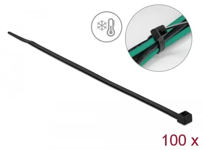 Obrázok produktu pre Delock Kabelbinder kälteresistent L 300 x B 4,8 mm schwarz 100 Stück