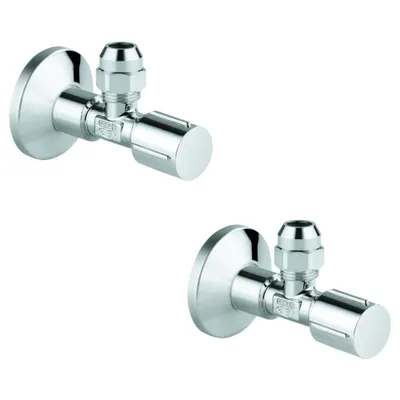 Produktbild von 2er Set GROHE Eckventil 22037000, 1/2 Zoll x 3/8 Zoll verchromt