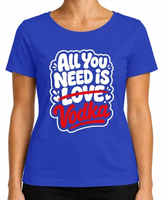 Imagen del producto de Camiseta para mujer con el texto "Vodka Lustig Party Saufen Alkohol Geschenk" (Vodka, fiesta, beber, alcohol, regalo), color azul, talla XL
