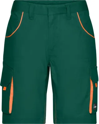 Produktbild von Workwear Bermudas - COLOR - dark-green/orange, Gr. 44