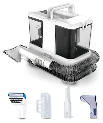 Immagine prodotto di Aspiraliquido portatile per la pulizia di tessuti - Potenza: 400 W - Tensione: 220 V - Ideale per tappeti - Contenitore per la polvere: 0,6–1 litro - Potente aspirazione