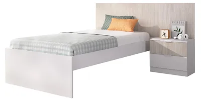 Uitschuifbed Melamin weiß 106 x 146 x 194,8 cm