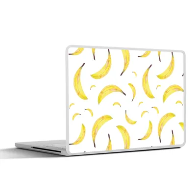 Produktbild von MuchoWow® Laptop Aufkleber Sticker Cover Bananen - Obst - Weiß 40x30 cm - Laptop Dekoration - Selbstklebend