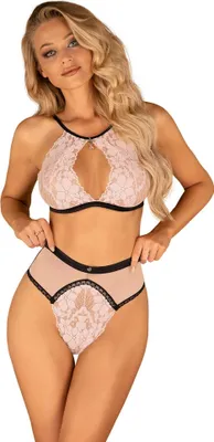 Produktbild von Obsessive Lilines Set - Rosé Spitze & Powernet