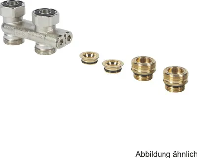 Obrázek produktu pro HEIMEIER Odbočka s průchodem G3/4, uzavíratelná, dvoururová, 50 mm
