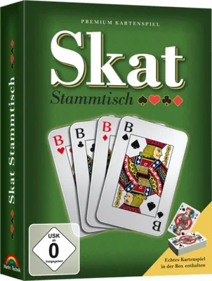 Produktbild von Skat Stammtisch Computerspiel für PC – Einzelspieler-Modus, inkl. echtem Kartenspiel