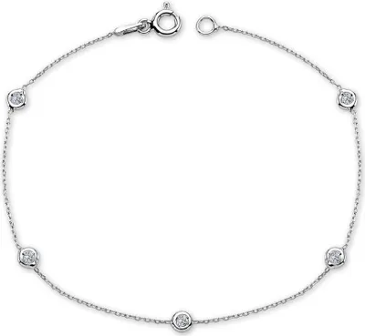 Immagine prodotto di bracciale con diamanti da 0,15 carati Bracciale in oro bianco 14 carati
