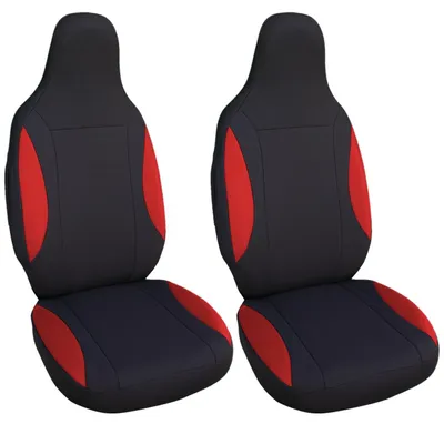 Produktbild von Autositzbezüge Schonbezüge Fahrer Beifahrersitz passend für VW Up BJ ab 2011 Schwarz/Rot