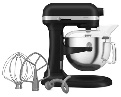 Produktbild von KitchenAid Artisan 5KSM60SPXEBM Planetenschneebesen-Küchenmaschine Schwarz 5,6 L Schüssel