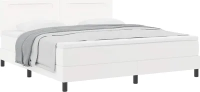 Immagine prodotto di vidaXL Letto a molle con materasso bianco 180 x 200 cm in Pelle finta