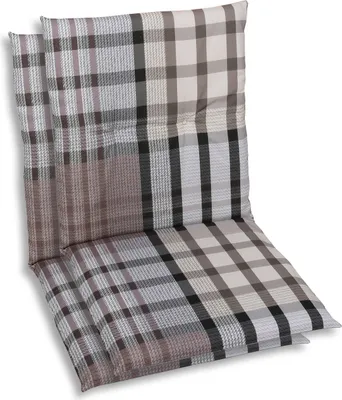Produktbild von GO-DE Textil, Sesselauflage Niederlehner, 2er Set, Farbe: braun, Maße: 98 cm x 48 cm x 5 cm, Rueckenhoehe: 52 cm