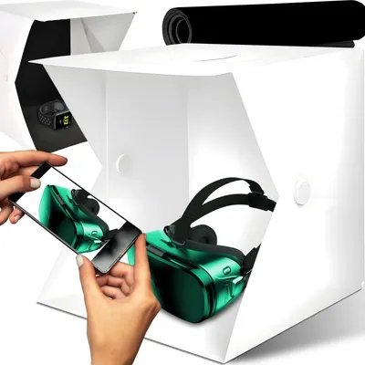 Produktbild von Světelný fotostan LED Fotobox Beztiieňový fotostan Prenosné fotoštúdium Příslušenství k fotoaparátům Skládací studio pro fotografii 30x30x30cm Retoo