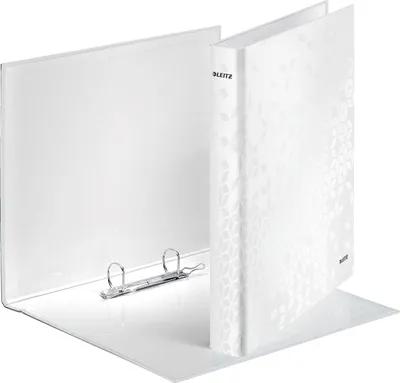 Produktbild von Leitz WOW Ring binder - pearl white, Weiß, A4, 250 Blätter, 2,5 cm, 40 mm, 318 mm