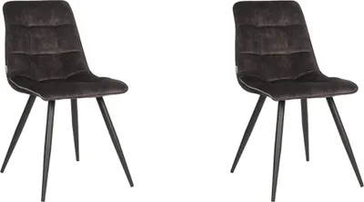 Produktbild von LABEL51 Esszimmerstuhl Jelt – Anthrazit – Velours