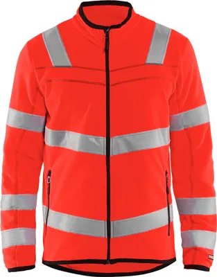 Produktbild von Blakläder High Vis Microfleece Jacke 4941 1010 in div. Farben, Farbe:high vis rot, Größe:L