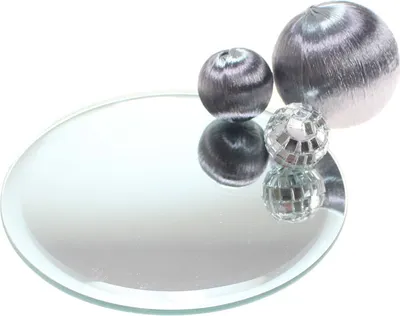 Produktbild von 1 Spiegeluntersetzer Spiegelteller Spiegelplatte Untersetzer D12cm rund gefast