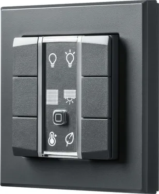 Produktbild von Homematic IP Wired Smart Home Wandtaster HmIPW-WRC6-A, 6-fach, mit LEDs, anthrazit