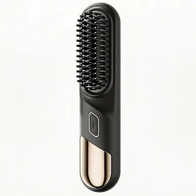 Produktbild von Kabellose Kurzhaar-Stylingbürste mit keramischer Heizfunktion,4 Temperaturstufen,für Damen und alle Haartypen geeignet,für glattes, geschmeidiges Haar