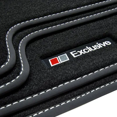 Produktbild von Exclusive Line Fußmatten passend für Audi A6 GH / S6 GH e-tron ab Bj. 09/2024-, Naht:Silber